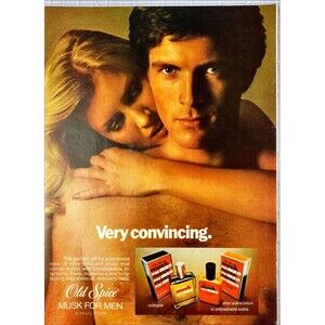 Old Spice Musk for Men "Very Convincing" Vintage Ad Playboy